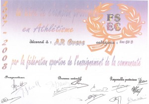 Athlétisme 2007-2008